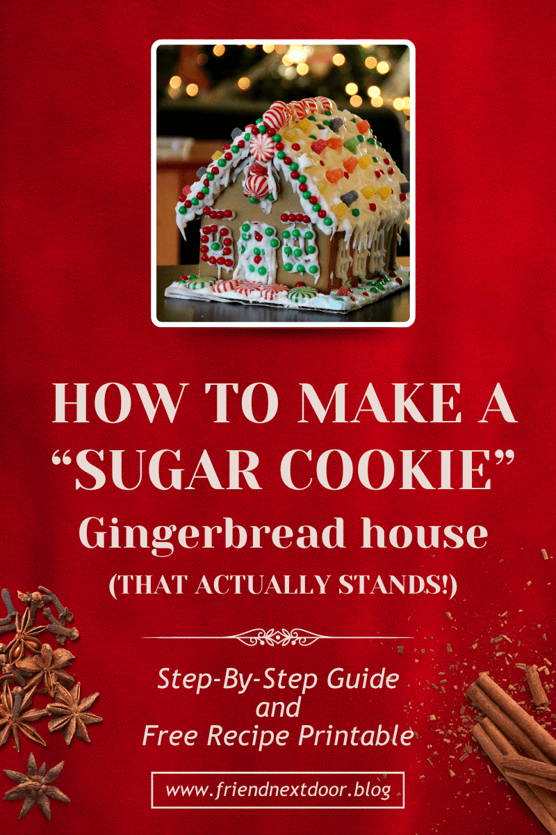 How to make a sugar cookie gingerbread house